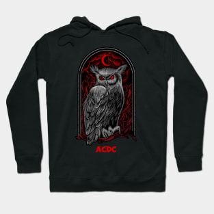 The Moon Owl Acdc Hoodie